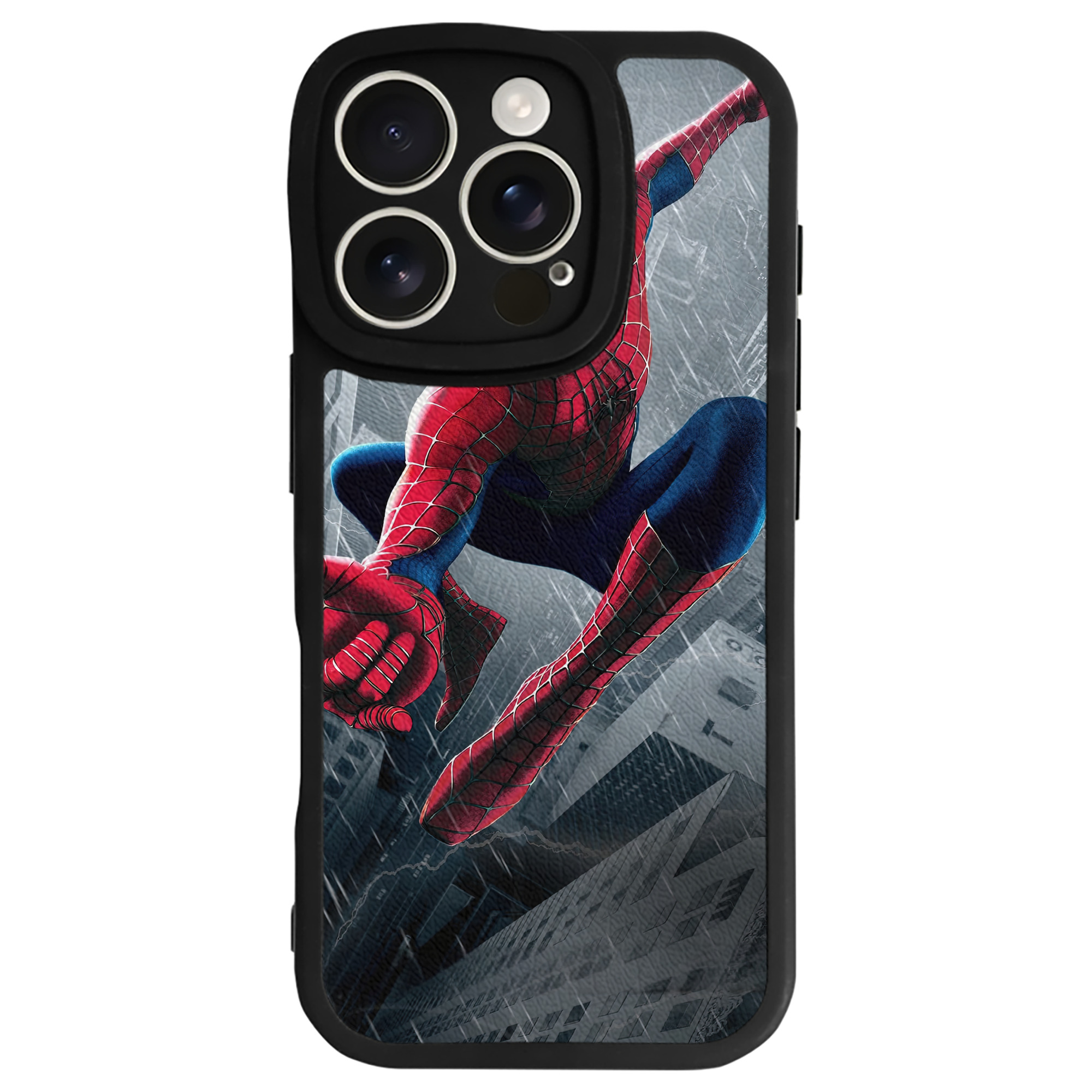 （画像用） Spider Man スパイダーマン 【iPhone 16シリーズ対応】シリコンスマホケース（レザー調） 材質：シリコン